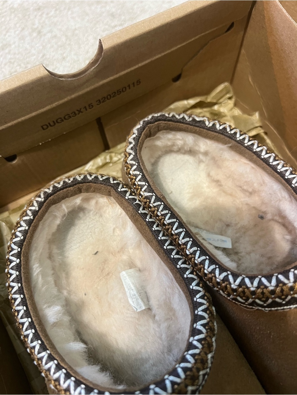 UGG Chestnut Brown Slip-On Shearling Mules - Picture 8 of 9